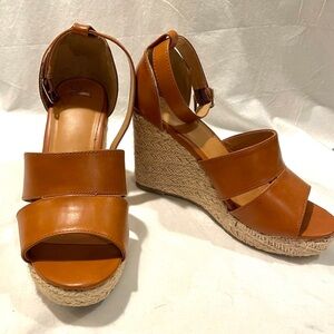 Time and Tru Tan Wedge Sandals